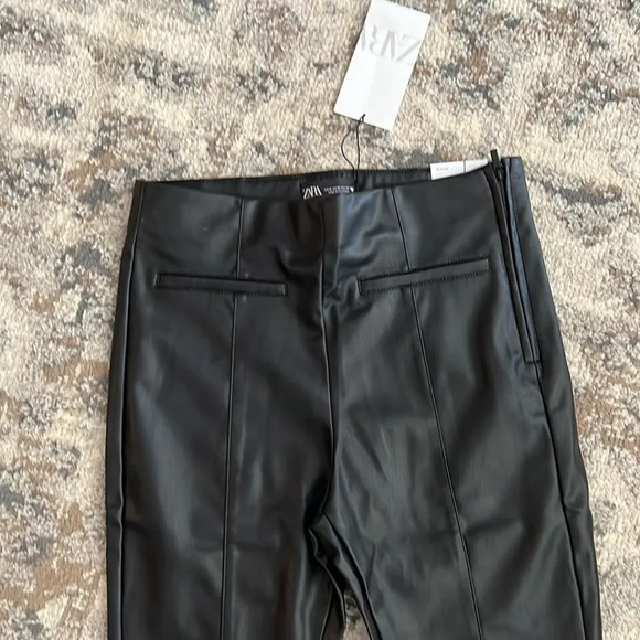 ZARA | Black | FAUX LEATHER LEGGINGS (5427/530) - Picture 11 of 12